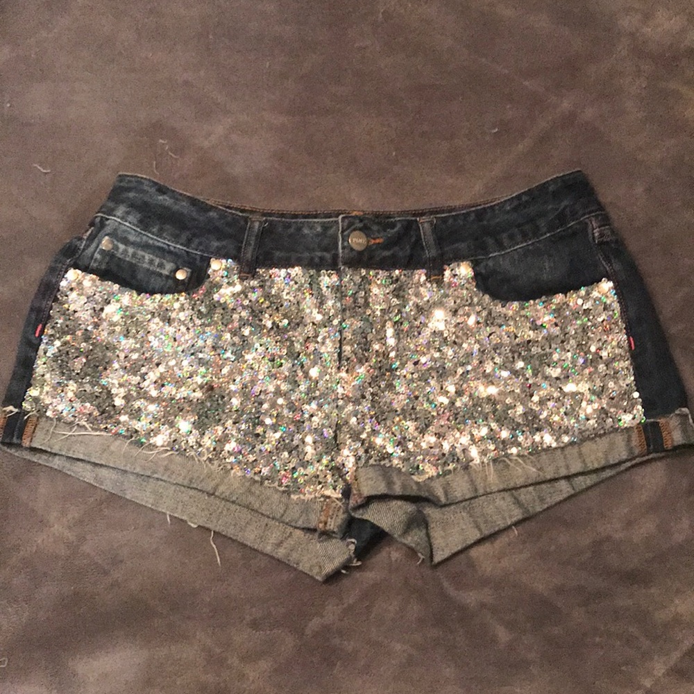 Pink Glitter shorts